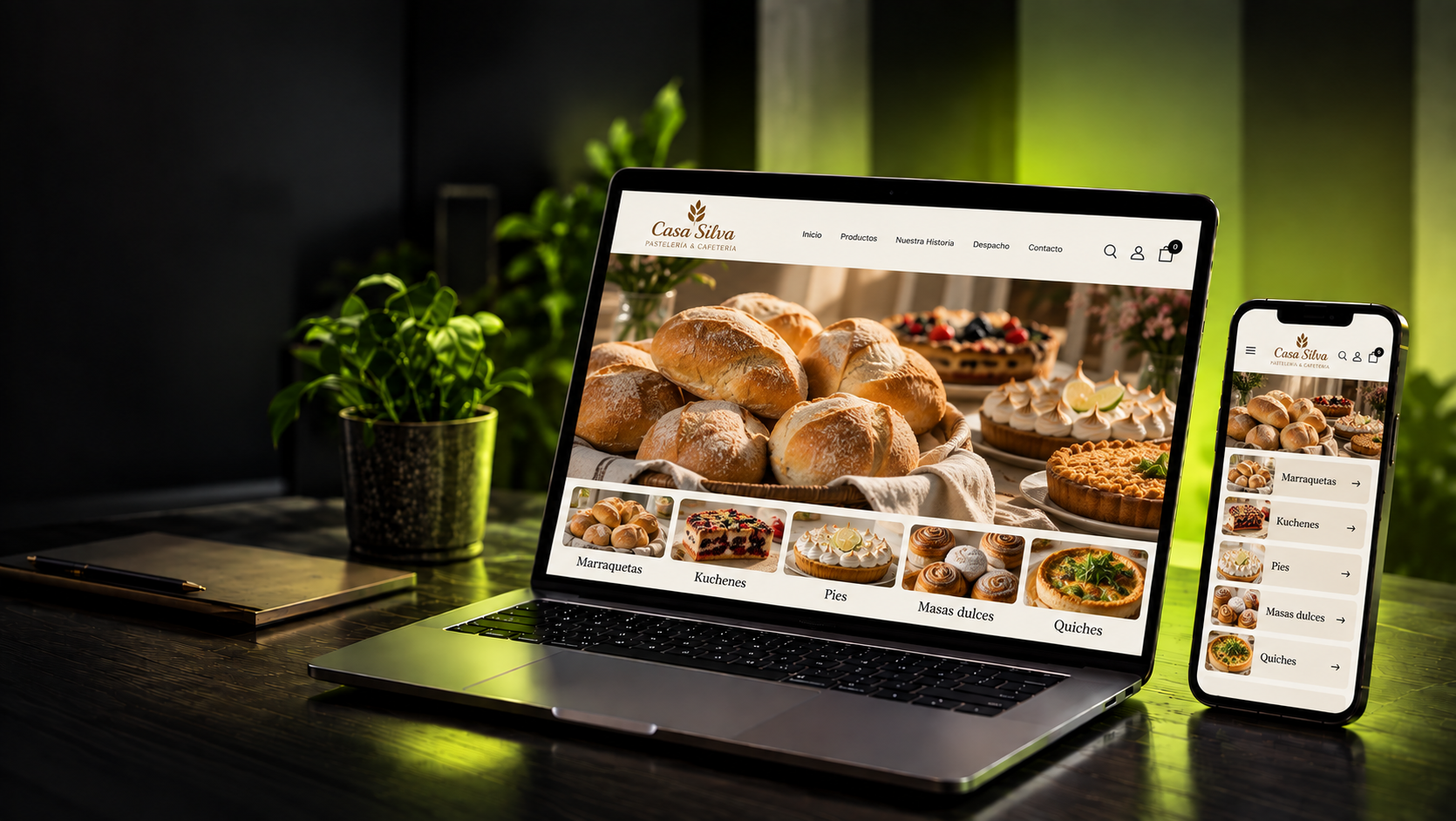 Ejemplo visual de una web desarrollada por Diseño Vibrante